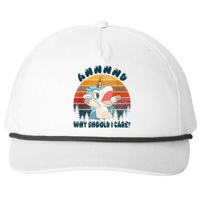 And Why Should I Care Unicorn Lover Snapback Five-Panel Rope Hat