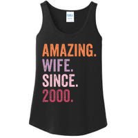 Amazing Wife Since 2000 24th Wedding Anniversary 24 Years Ladies Essential Tank