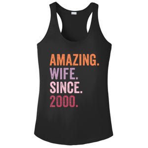 Amazing Wife Since 2000 24th Wedding Anniversary 24 Years Ladies PosiCharge Competitor Racerback Tank