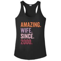 Amazing Wife Since 2000 24th Wedding Anniversary 24 Years Ladies PosiCharge Competitor Racerback Tank