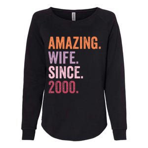 Amazing Wife Since 2000 24th Wedding Anniversary 24 Years Womens California Wash Sweatshirt