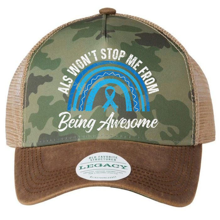 ALS Won't Stop Me From Being Awesome ALS Awareness Legacy Tie Dye Trucker Hat