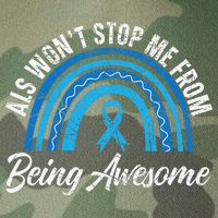 ALS Won't Stop Me From Being Awesome ALS Awareness Legacy Tie Dye Trucker Hat