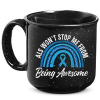 ALS Won't Stop Me From Being Awesome ALS Awareness 15oz Campfire Ceramic Mug