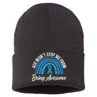 ALS Won't Stop Me From Being Awesome ALS Awareness Sustainable Knit Beanie