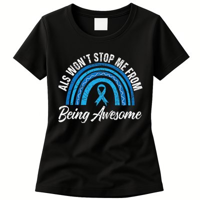 ALS Won't Stop Me From Being Awesome ALS Awareness Womens T-Shirt