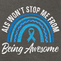 ALS Won't Stop Me From Being Awesome ALS Awareness Cotton Canvas Backpack