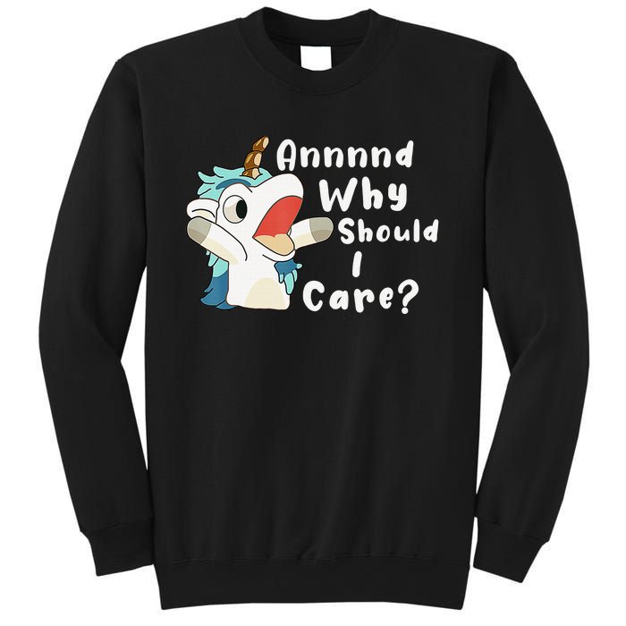 And Why Should I Care Funny Sarcastic Unicorn Xmas Sweatshirt