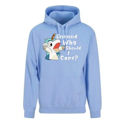 And Why Should I Care Funny Sarcastic Unicorn Xmas Unisex Surf Hoodie