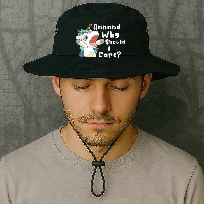 And Why Should I Care Funny Sarcastic Unicorn Bucket Hat