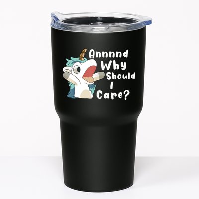 And Why Should I Care Funny Sarcastic Unicorn Tumbler