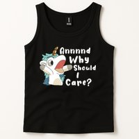 And Why Should I Care Funny Sarcastic Unicorn Tank Top