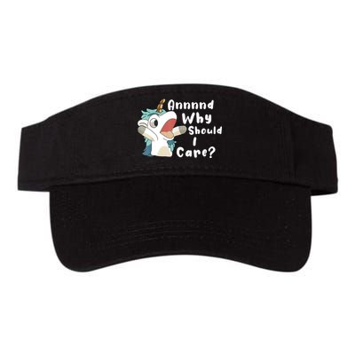 And Why Should I Care Funny Sarcastic Unicorn Visor