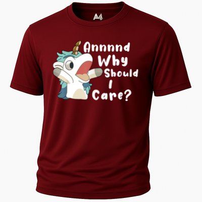 And Why Should I Care Funny Sarcastic Unicorn Performance Shirt