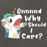 And Why Should I Care Funny Sarcastic Unicorn Cotton Canvas Backpack