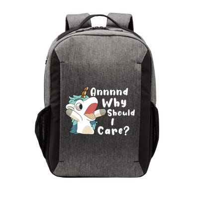 And Why Should I Care Funny Sarcastic Unicorn Vector Backpack