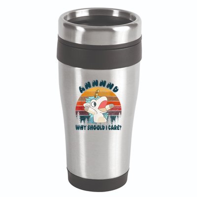 And Why Should I Care Funny Unicorn Lover 16oz Travel Tumbler