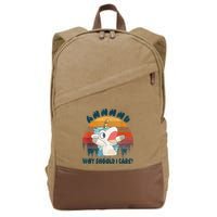 And Why Should I Care Funny Unicorn Lover Cotton Canvas Backpack