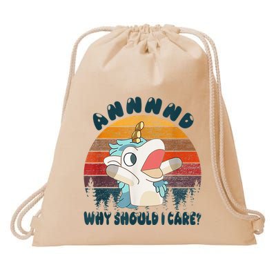 And Why Should I Care Funny Unicorn Lover Drawstring Bag
