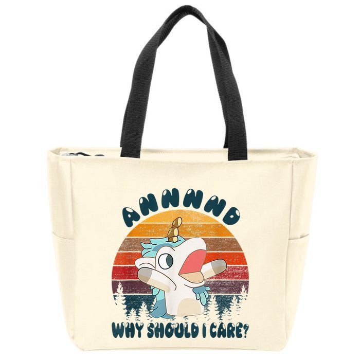 And Why Should I Care Funny Unicorn Lover Zip Tote Bag