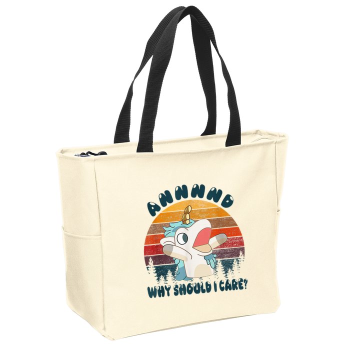 And Why Should I Care Funny Unicorn Lover Zip Tote Bag