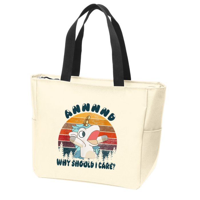 And Why Should I Care Funny Unicorn Lover Zip Tote Bag