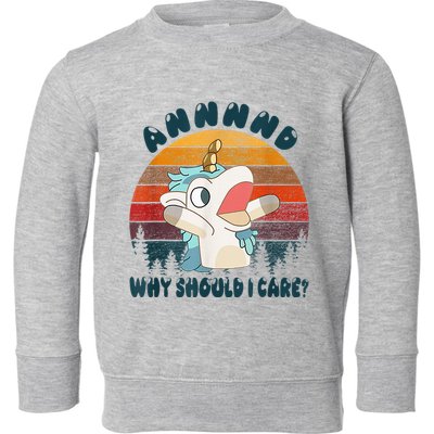And Why Should I Care Funny Unicorn Lover Toddler Sweatshirt