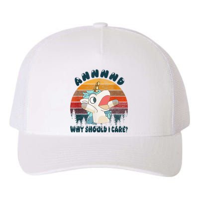 And Why Should I Care Funny Unicorn Lover Yupoong Adult 5-Panel Trucker Hat