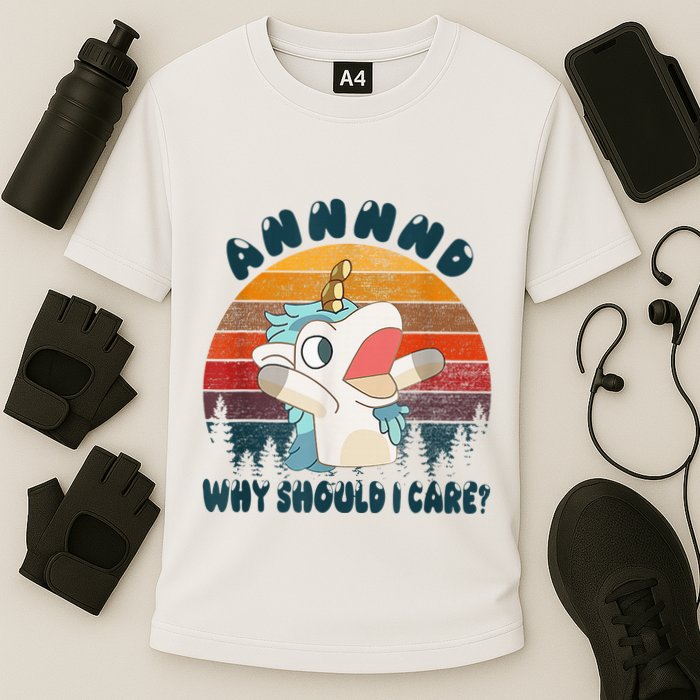 And Why Should I Care Funny Unicorn Lover Performance Shirt