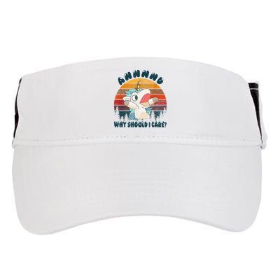 And Why Should I Care Funny Unicorn Lover Adult Drive Performance Visor