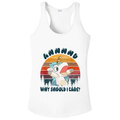 And Why Should I Care Funny Unicorn Lover Ladies PosiCharge Competitor Racerback Tank