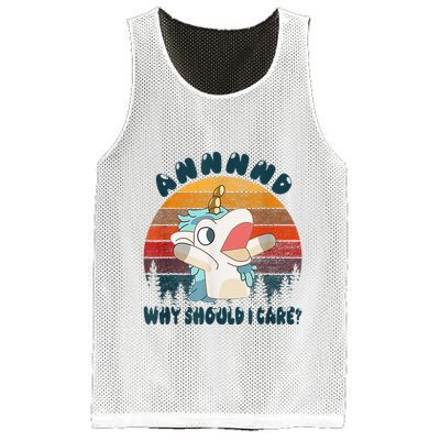 And Why Should I Care Funny Unicorn Lover Mesh Reversible Basketball Jersey Tank