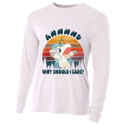 And Why Should I Care Funny Unicorn Lover Cooling Performance Long Sleeve Crew