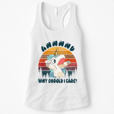 And Why Should I Care Funny Unicorn Lover Womens Tank Top