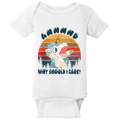 And Why Should I Care Funny Unicorn Lover Baby Bodysuit
