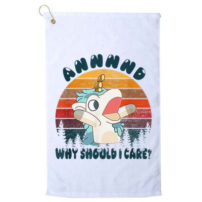 And Why Should I Care Funny Unicorn Lover Golf Towel