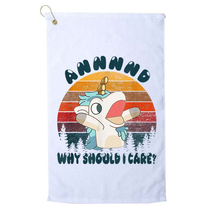 And Why Should I Care Funny Unicorn Lover Golf Towel