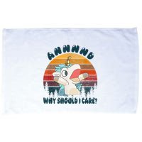 And Why Should I Care Funny Unicorn Lover Microfiber Hand Towel