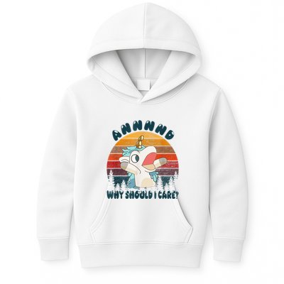 And Why Should I Care Funny Unicorn Lover Kids Hoodie