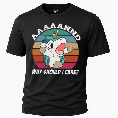 And Why Should I Care Funny Sarcastic Unicorn Performance Shirt