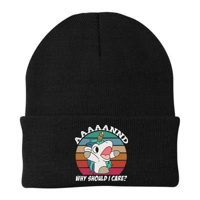 And Why Should I Care Funny Sarcastic Unicorn Beanie