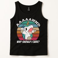 And Why Should I Care Funny Sarcastic Unicorn Tank Top
