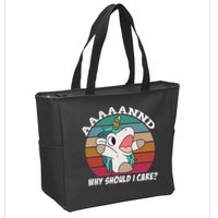 And Why Should I Care Funny Sarcastic Unicorn Zip Tote Bag