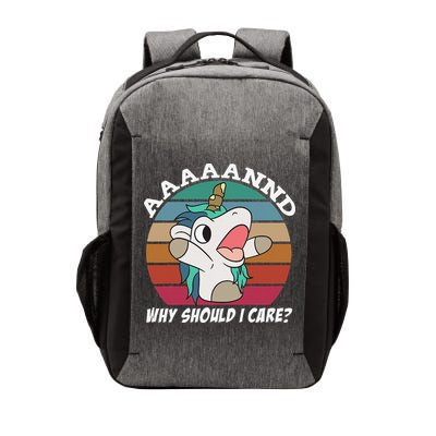 And Why Should I Care Funny Sarcastic Unicorn Vector Backpack