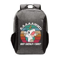 And Why Should I Care Funny Sarcastic Unicorn Vector Backpack