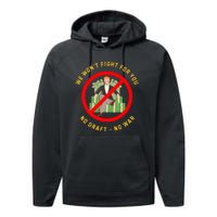 Anti War Selective Service Draft Vintage Peace Performance Fleece Hoodie