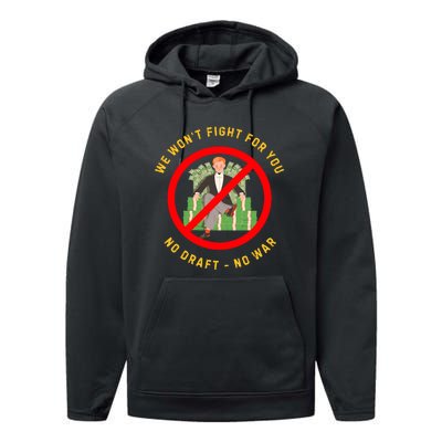 Anti War Selective Service Draft Vintage Peace Performance Fleece Hoodie