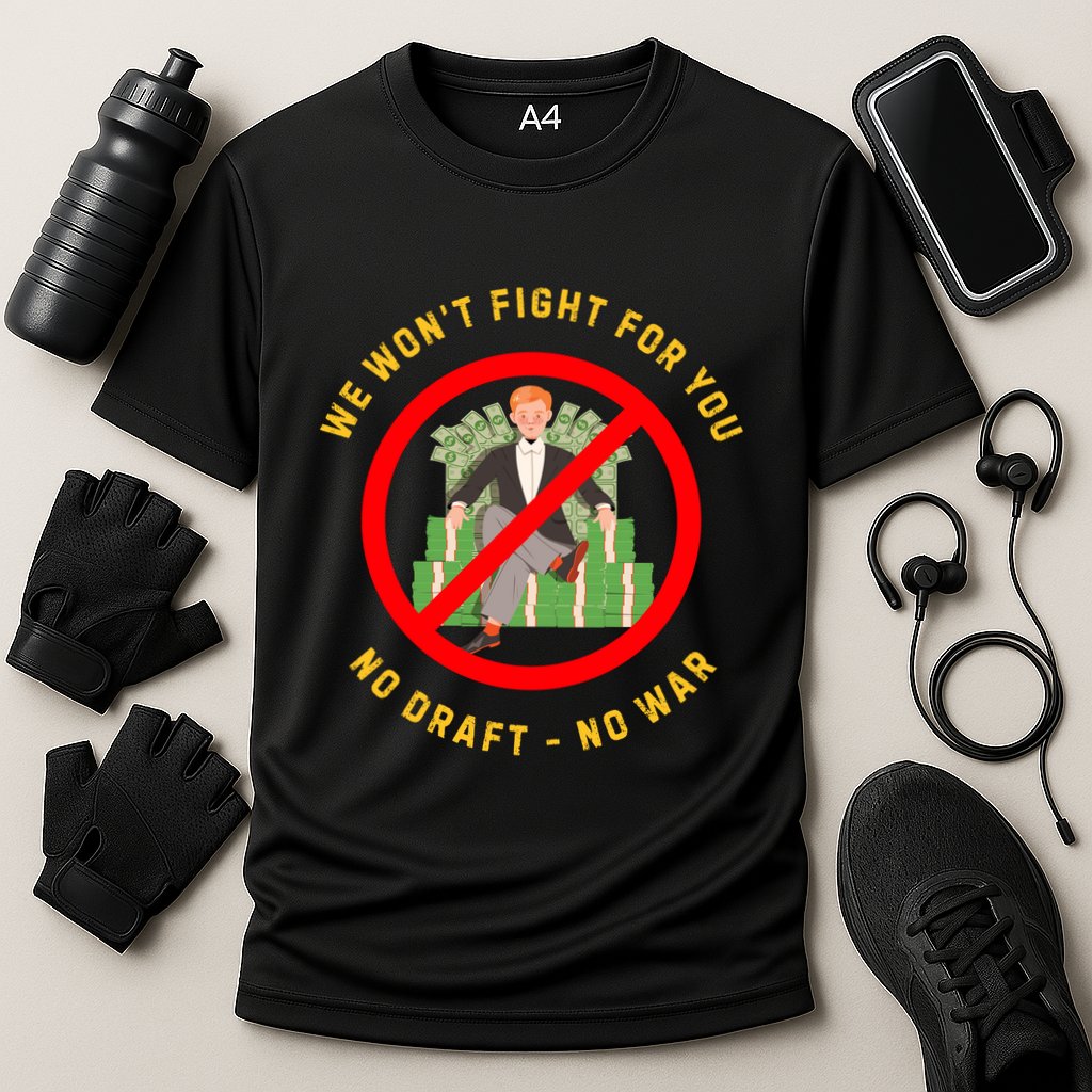 Anti War Selective Service Draft Vintage Peace Cooling Performance Crew T-Shirt