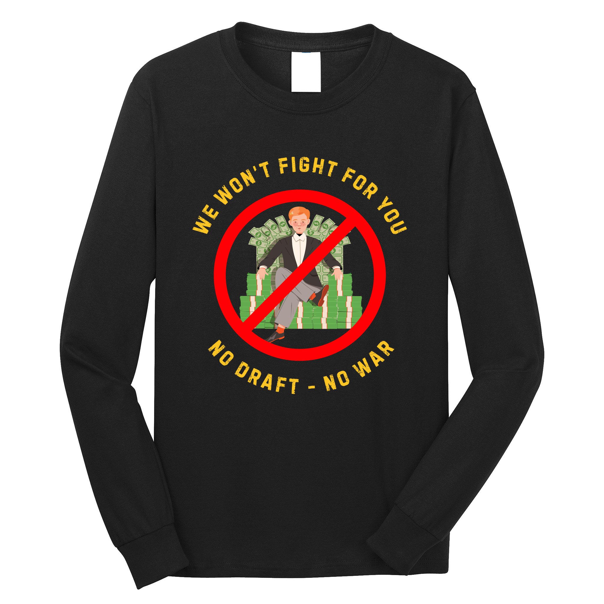 Anti War Selective Service Draft Vintage Peace Long Sleeve Shirt