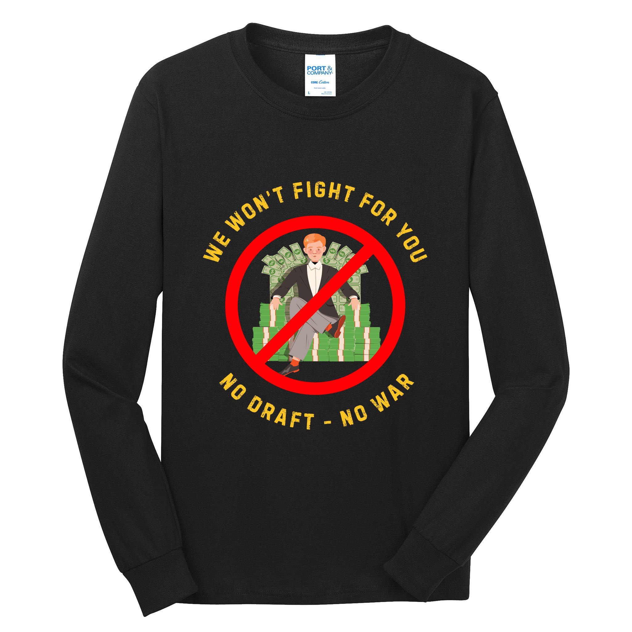 Anti War Selective Service Draft Vintage Peace Tall Long Sleeve T-Shirt